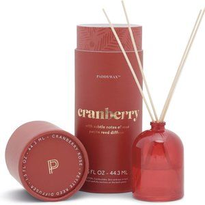 Paddywax Petite Collection Scented Oil Reed Diffuser, 1.5-Ounce, Red-Cranberry
